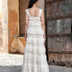 Handloom Ruffled Tiered Maxi Dress