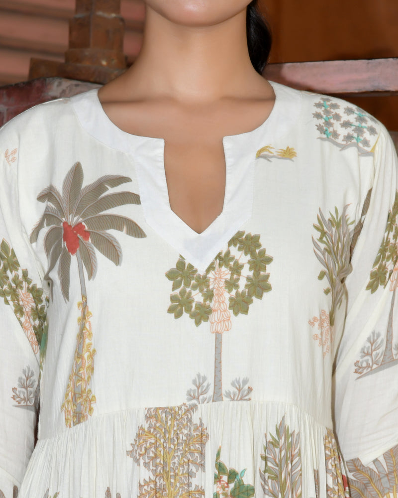 Floral Print Tiered Maxi Dress