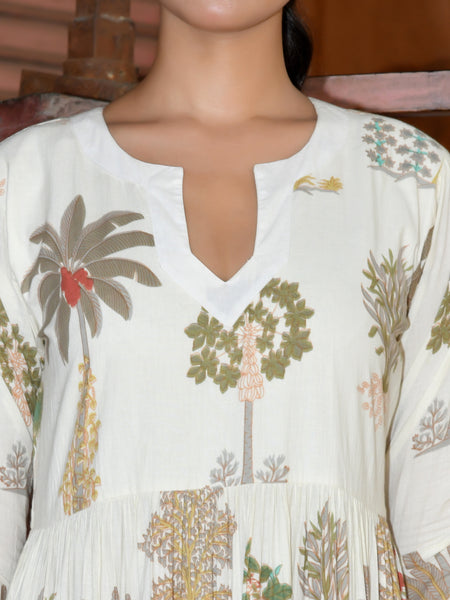 Floral Print Tiered Maxi Dress