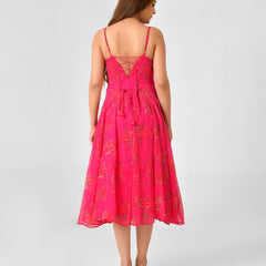 Chiffon Sleeveless Square Neck Dress