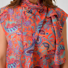 Carmine Floral Printed Blouse & Shorts Co-ord Set