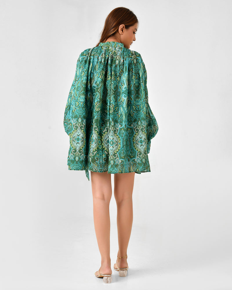 Paisley Floral Blouse & Shorts Co-ord Set