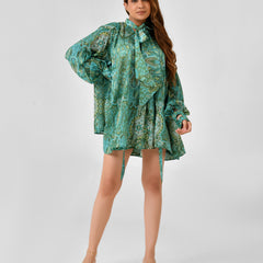 Paisley Floral Blouse & Shorts Co-ord Set