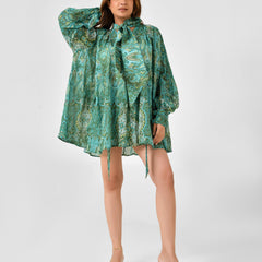 Paisley Floral Blouse & Shorts Co-ord Set