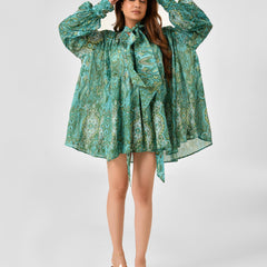 Paisley Floral Blouse & Shorts Co-ord Set
