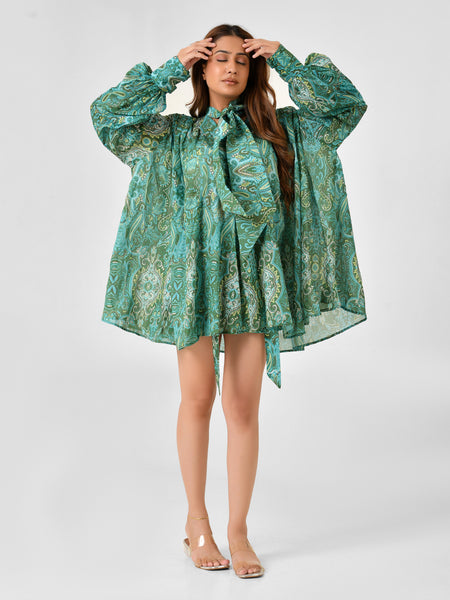 Paisley Floral Blouse & Shorts Co-ord Set