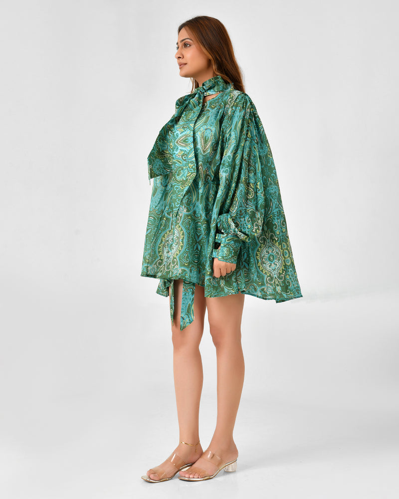 Paisley Floral Blouse & Shorts Co-ord Set