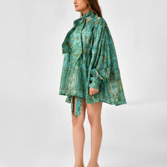 Paisley Floral Blouse & Shorts Co-ord Set