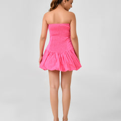 Poplin Square Neck Sleeveless Mini Dress