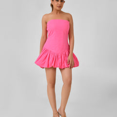Poplin Square Neck Sleeveless Mini Dress