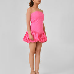 Poplin Square Neck Sleeveless Mini Dress