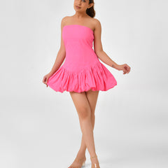Poplin Square Neck Sleeveless Mini Dress